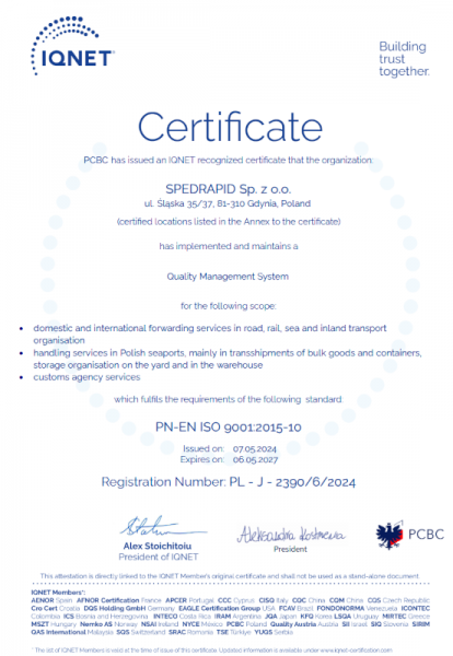 J 2390 6 2024 SPEDRAPID cert IQNET zalacznik sign WWW